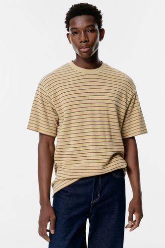 T-Shirt À Rayures Piqué - Pull&Bear - Modalova