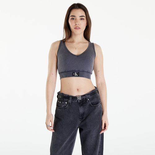 Jeans Label Washed Rib Crop Top L - Calvin Klein - Modalova