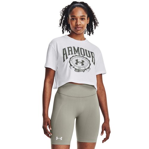 T-shirt Collegiate Crest Crop Ss L - Under Armour - Modalova