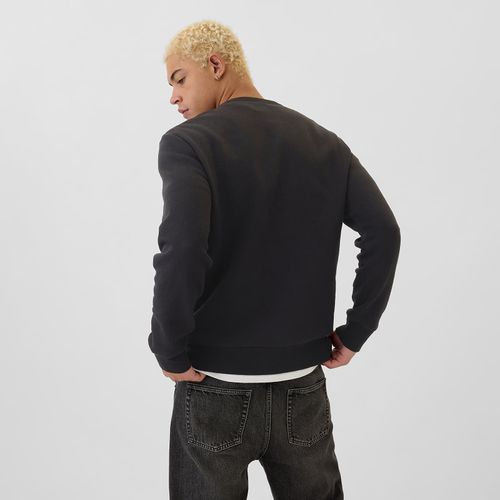 Felpa GAP Fleece Sweatshirt Black L - GAP - Modalova