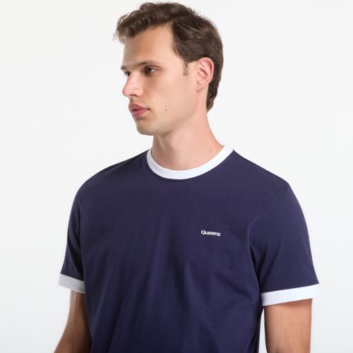 Maglietta Men's Contrast Ribbing Tee M - Queens - Modalova