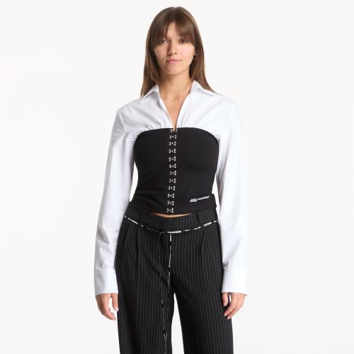 Camicia Mixed Poplin Blouse XS - Karl Lagerfeld Jeans - Modalova