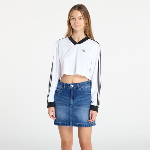Maglietta adidas Adicolor Football Jacquard Crop Long-Sleeve Top L - adidas Originals - Modalova