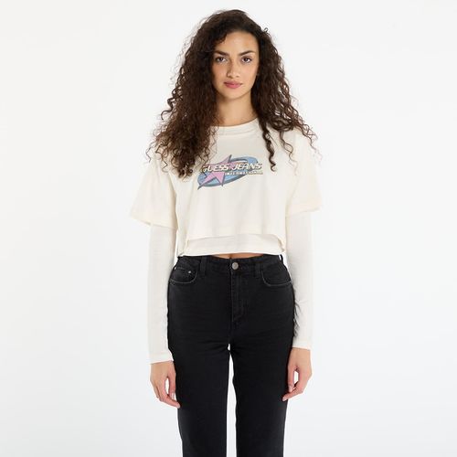 Maglietta Sl Cn Boxy 2Fer S L - Guess Jeans - Modalova