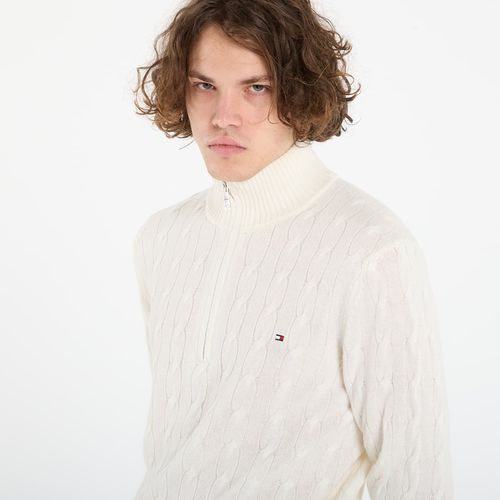 Maglione Lambswool Blend Cable Zip Mock M - Tommy Hilfiger - Modalova