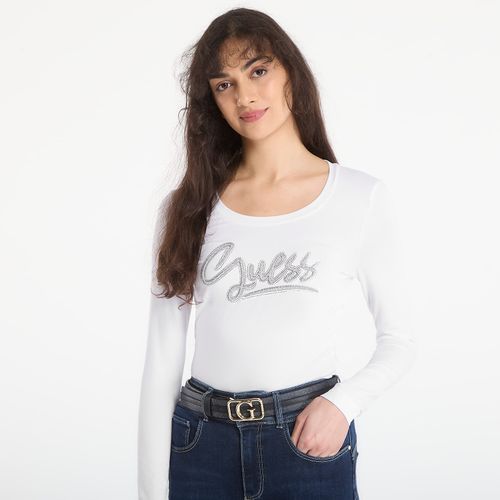 Maglietta Ls Cn Script Tee S - GUESS - Modalova
