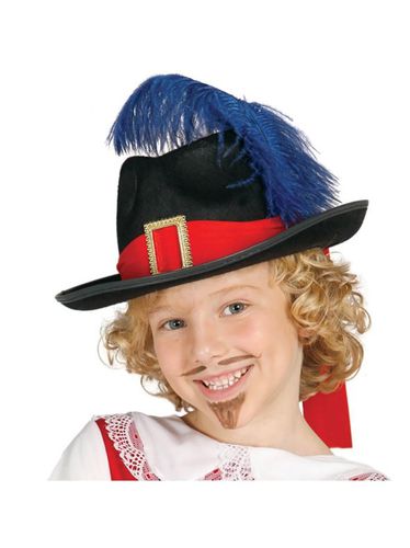 Sombrero de fieltro Mosquetero infantil multicolor UNIQUE - Fiestas guirca - Modalova