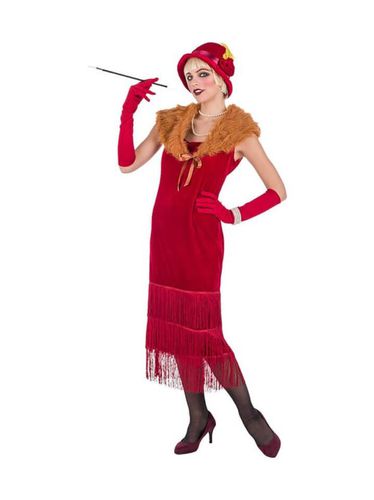 Disfraz de Bailarina de Charlestón Rojo para mujer multicolor M/L - Brilliant toys limited - Modalova