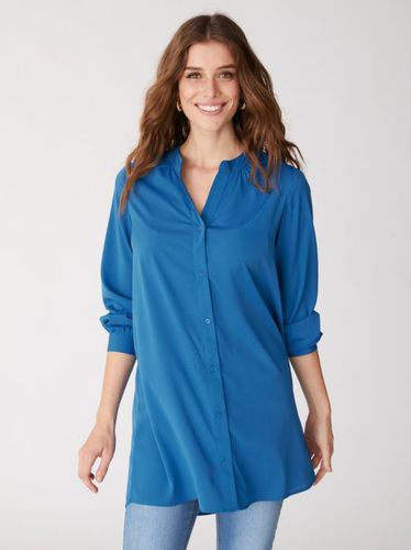 Camisa túnica de manga larga caftán azul M - Venca - Modalova