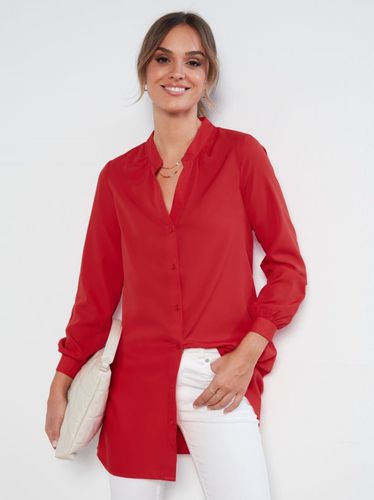 Camisa túnica de manga larga caftán rojo S - Venca - Modalova