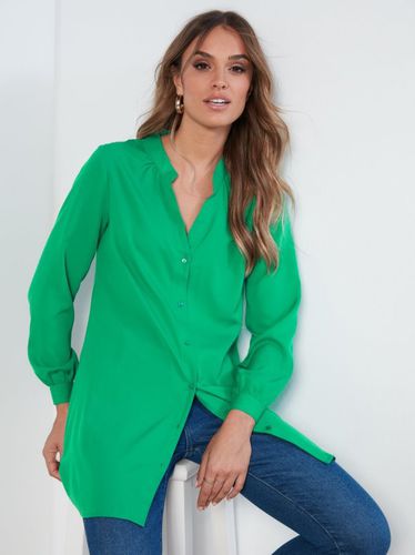 Camisa túnica de manga larga caftán verde 4XL - Venca - Modalova