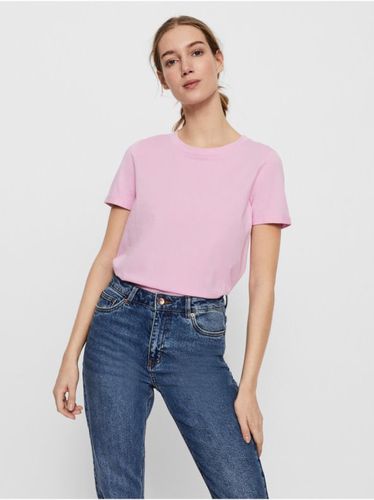 Camiseta básica manga corta rosa S - Vero moda - Modalova