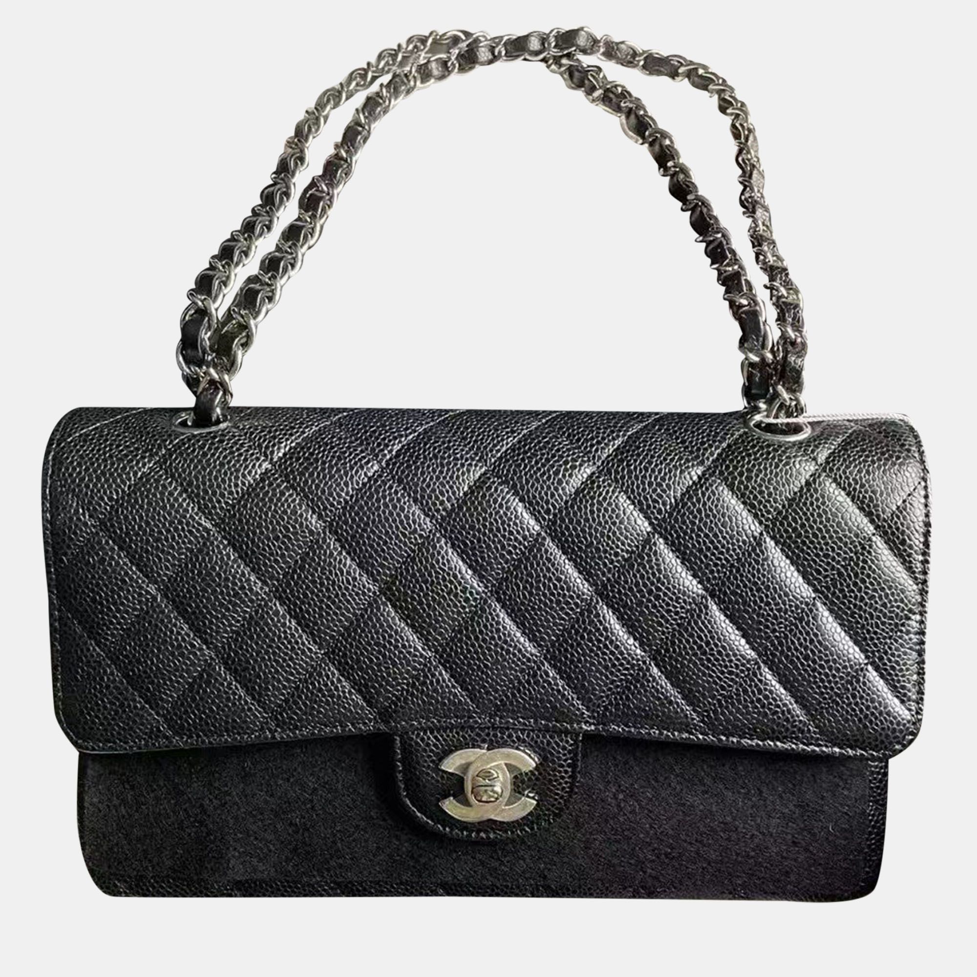 Silver Caviar Leather Medium Bag - Chanel - Modalova