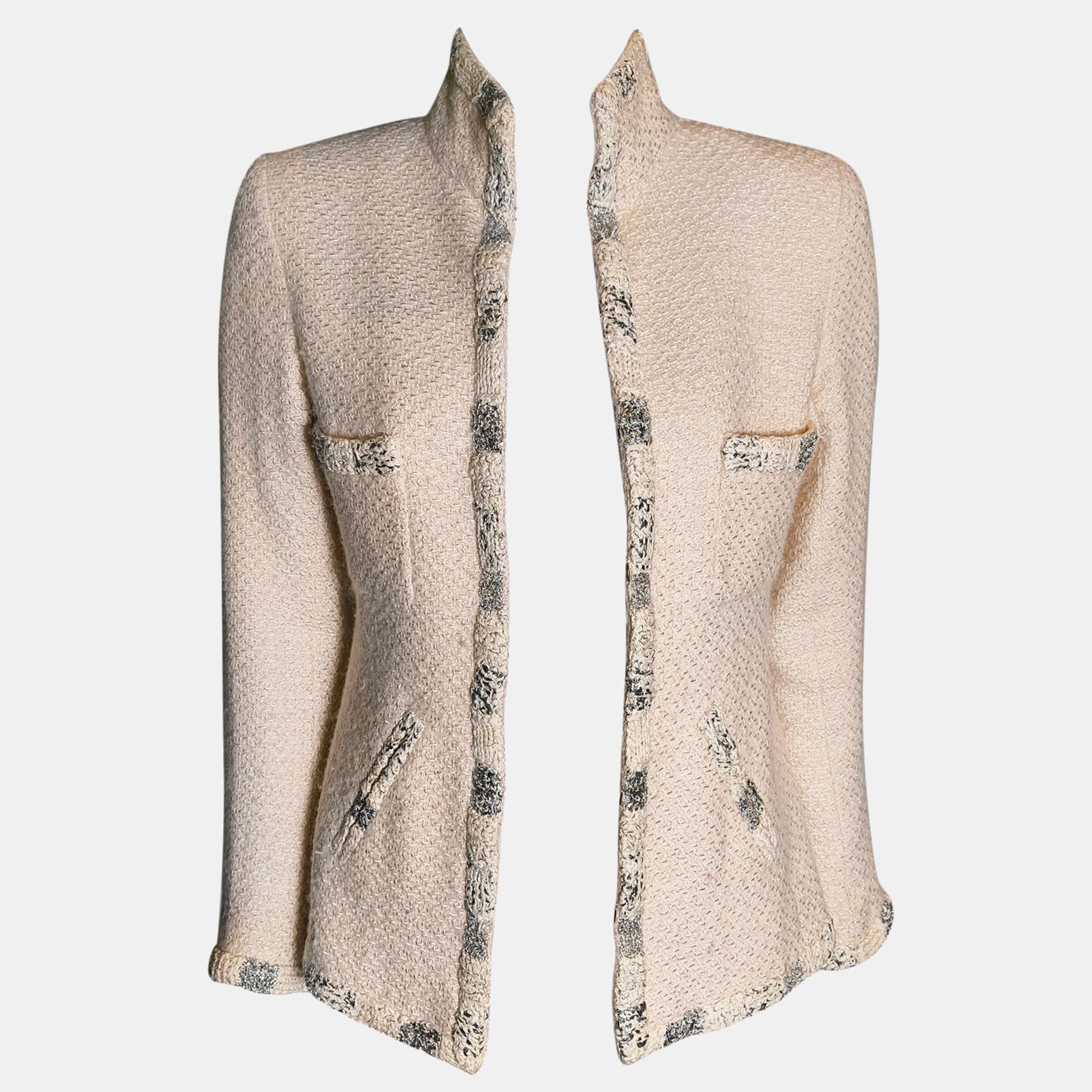 Chanel Cream Tweed Jacket FR 36 - Chanel - Modalova
