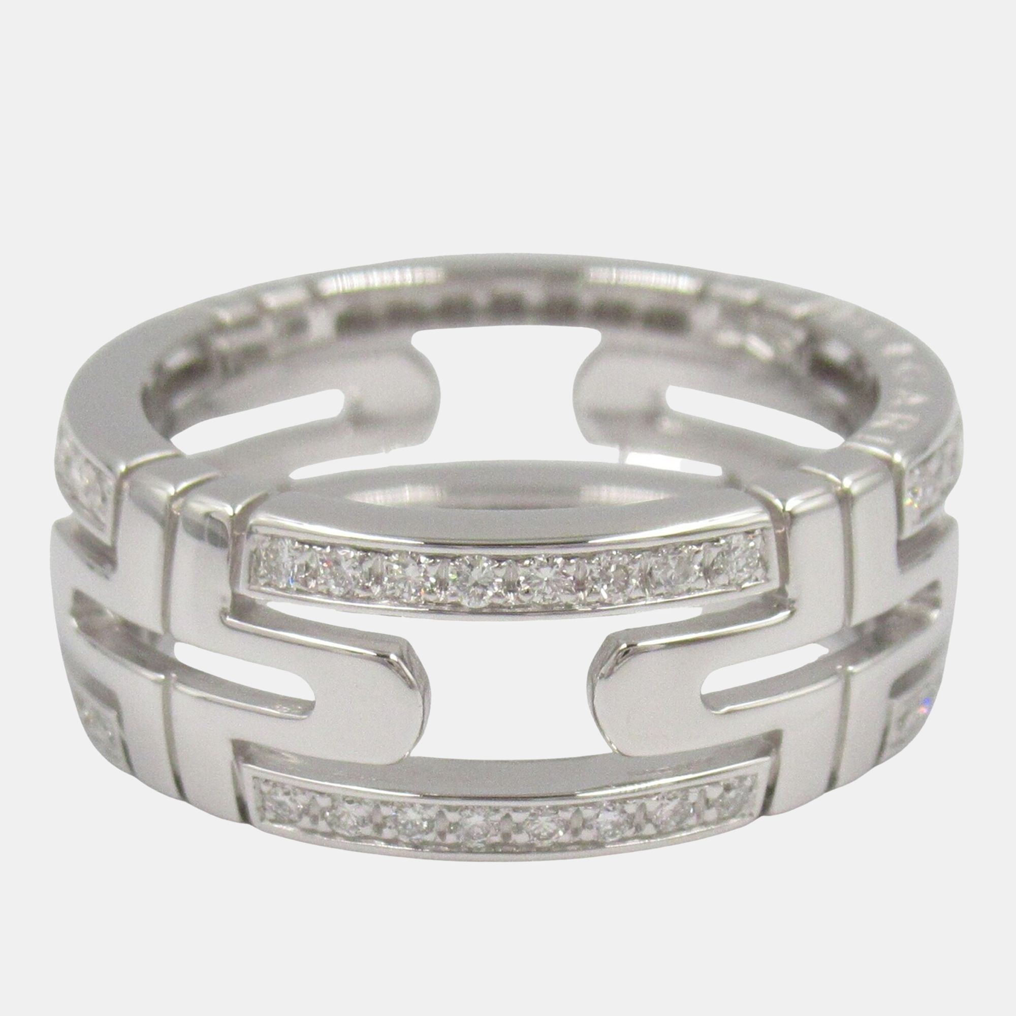 Parentesi Small 18K Gold Diamond Ring EU54 - Bvlgari - Modalova