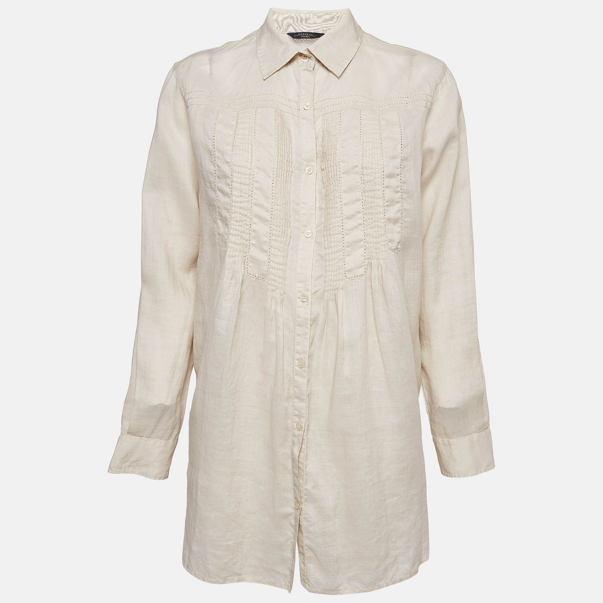 Ramie Pleated Blouse M - Weekend Max Mara - Modalova
