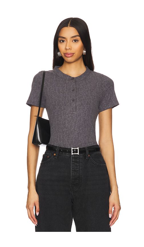 Xander Rib Henley Tee in . Size M. Also in XL, XS - LNA - Modalova