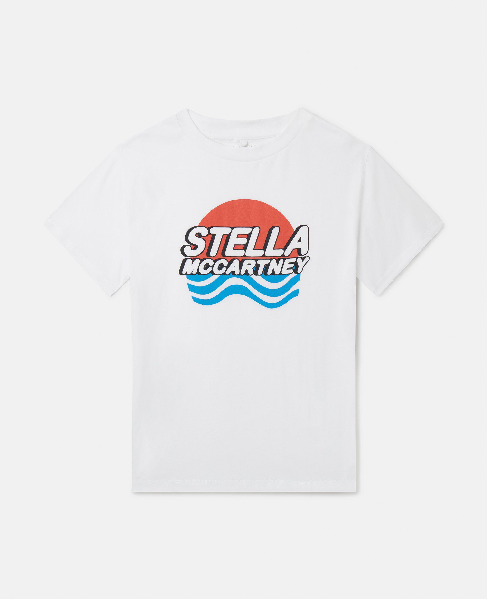 Logo Waves Print T-Shirt, Donna, , Taglia: 3 - Stella McCartney - Modalova
