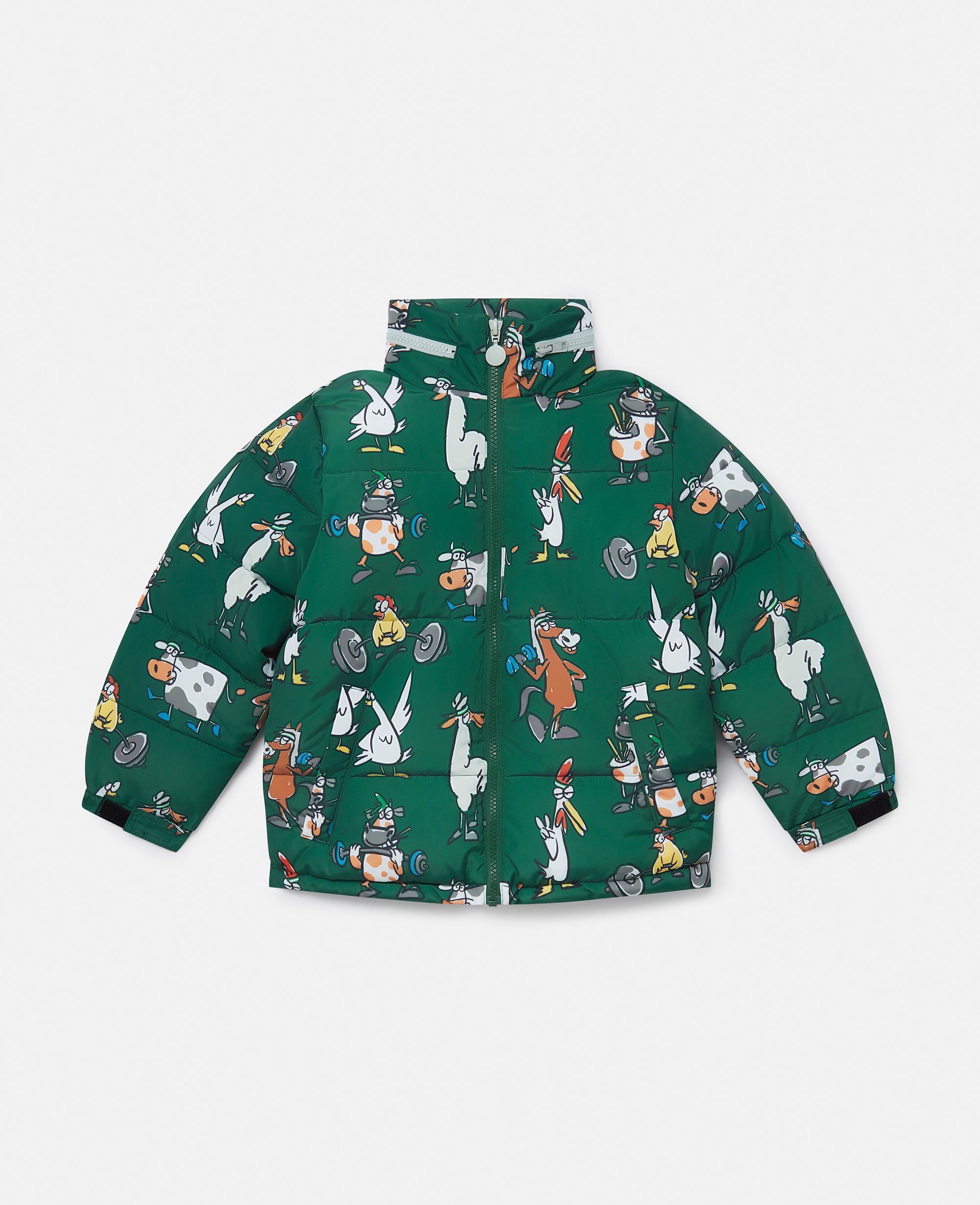 Farmyard Print Puffer Jacket, Woman, , Size: 5 - Stella McCartney - Modalova