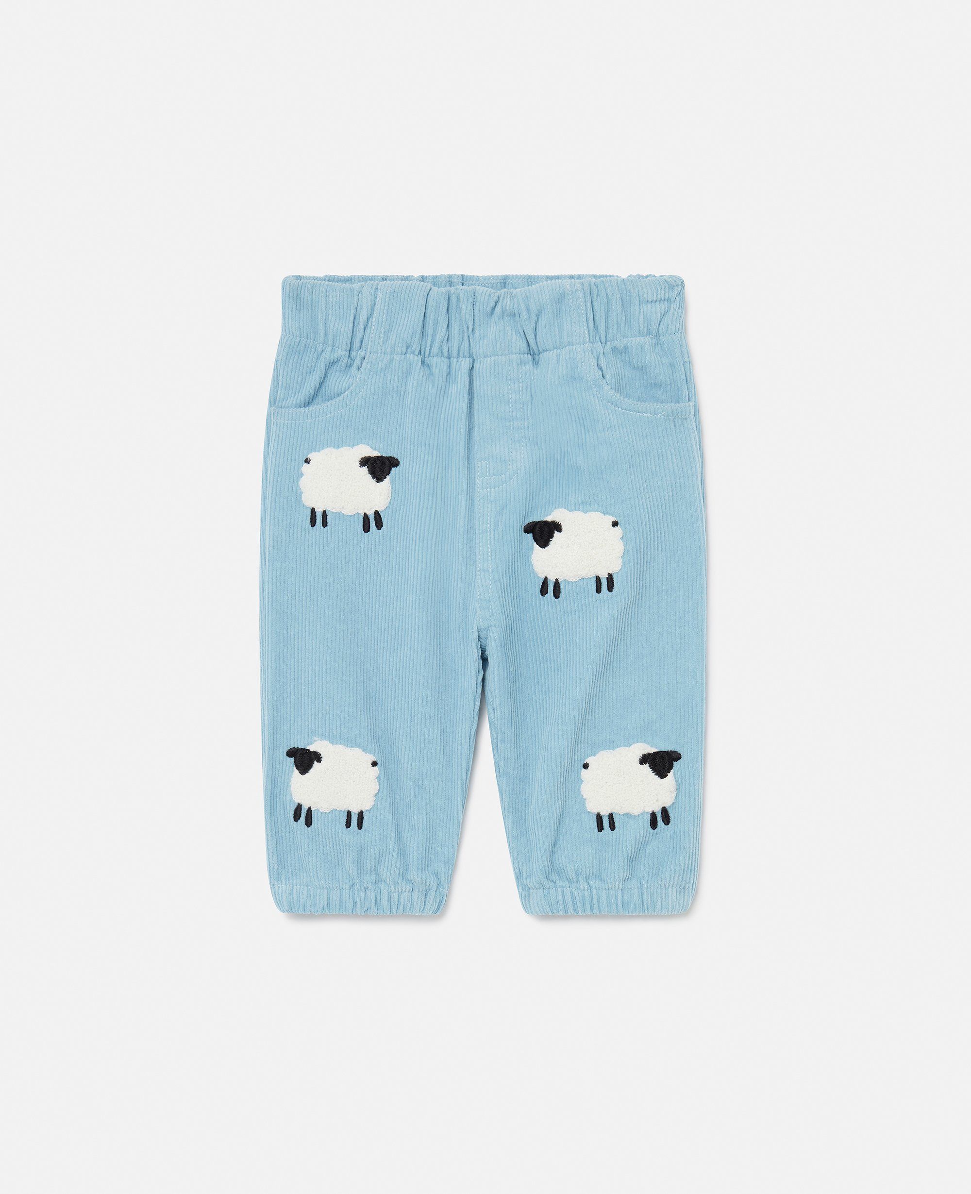 Sheep Pattern Denim Trousers, Woman, , Size: 12m - Stella McCartney - Modalova