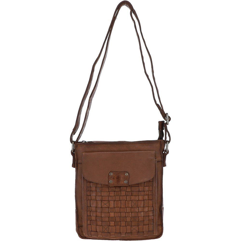 Vintage Woven Leather Crossbody Bag: D-76 Taupe NA - Ashwood Handbags - Modalova