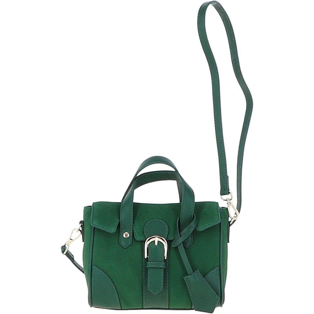 Women's Suede Mini Leather Shoulder Bag: S-13 Green NA - Ashwood Handbags - Modalova