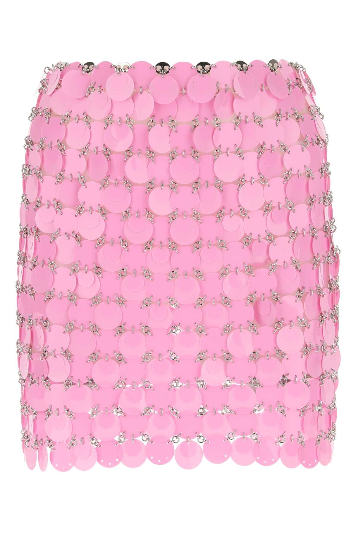Pink Maxi Sequins Mini Skirt - Paco Rabanne - Modalova