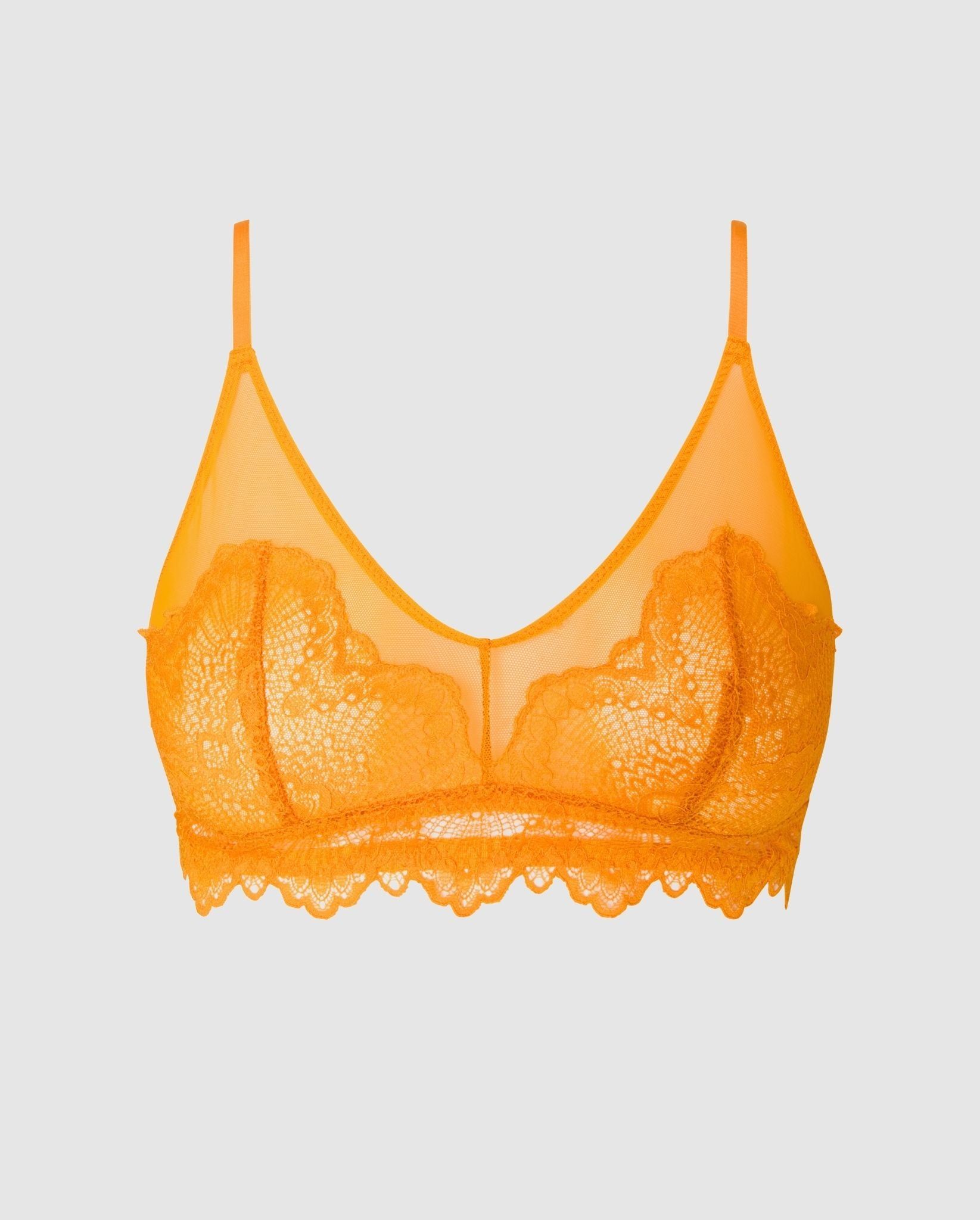 Lace Mesh Triangle Bralette - Understatement - Modalova