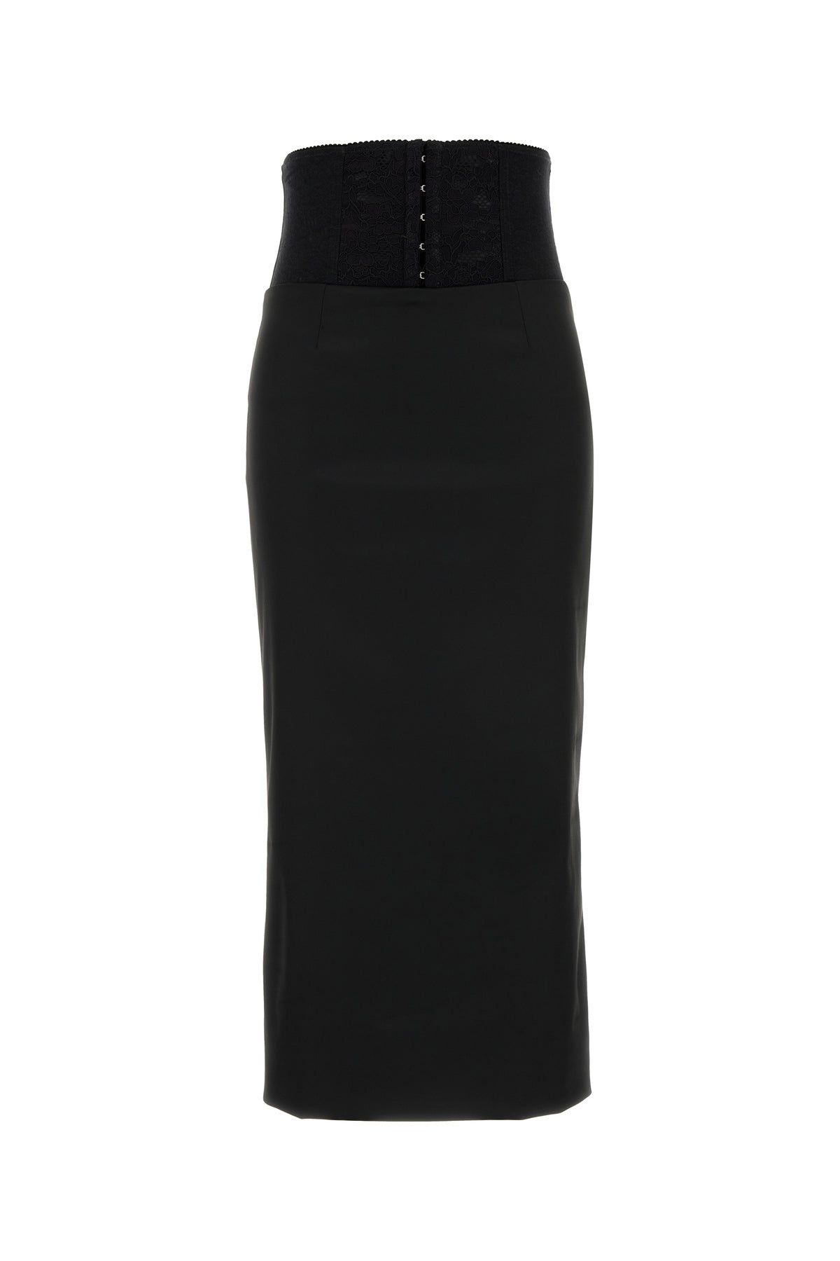 DOLCE & GABBANA Black satin skirt - DOLCE & GABBANA - Modalova