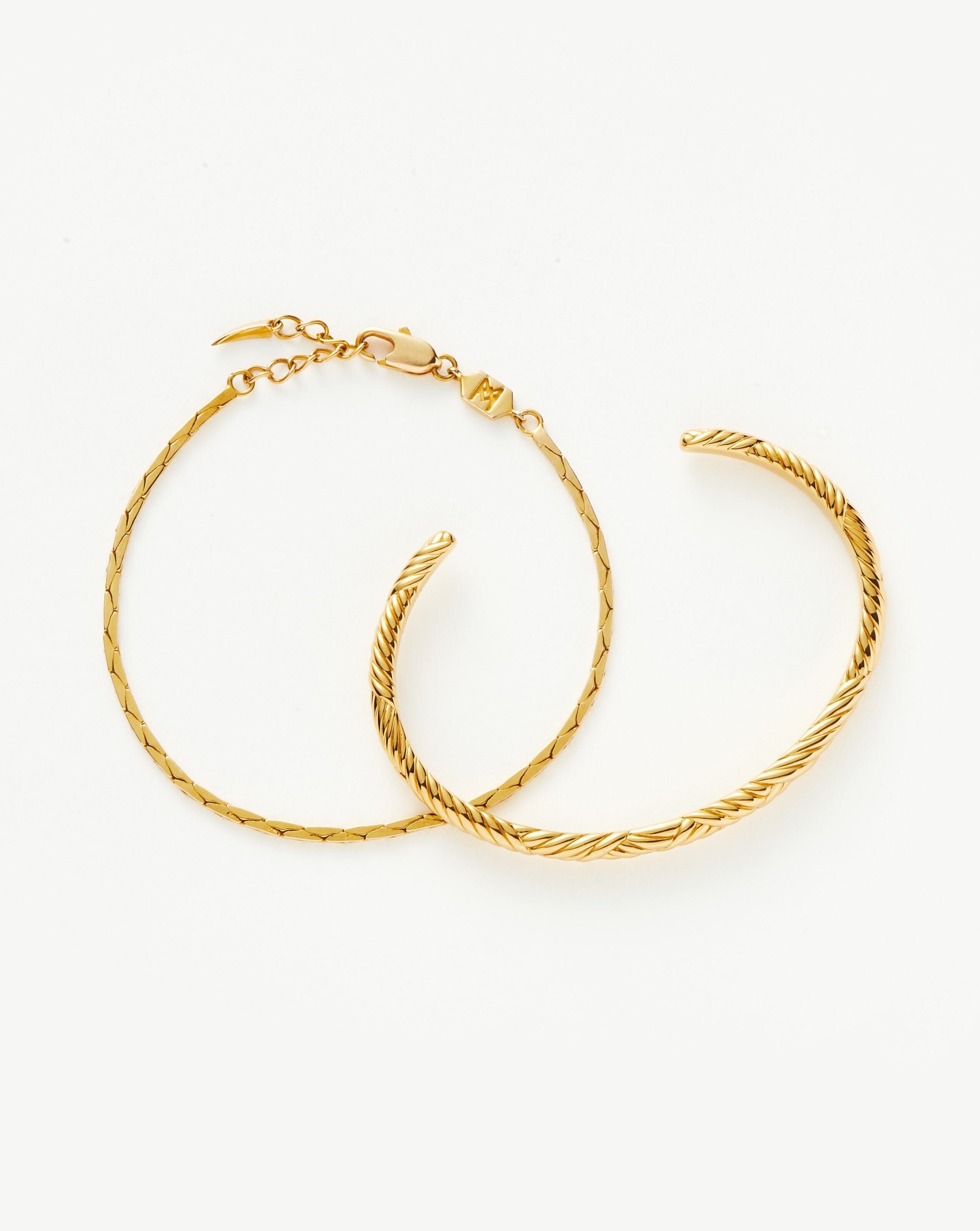 Gemelli Cuff & Cobra Chain Bracelet Set - Missoma - Modalova