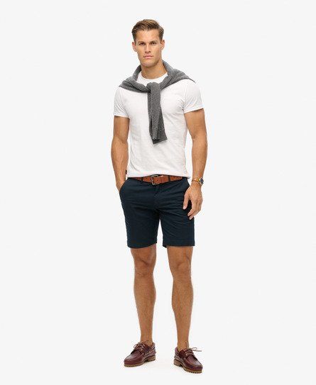 Men's Stretch Chino Shorts Navy / Eclipse Navy - Size: 32 - Superdry - Modalova