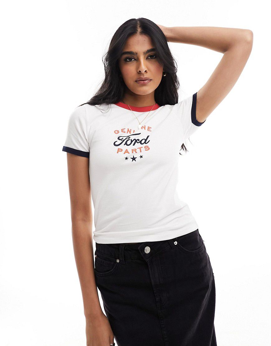 Cotton On - T-shirt taglio lungo con grafica "Ford" vintage - Cotton:On - Modalova