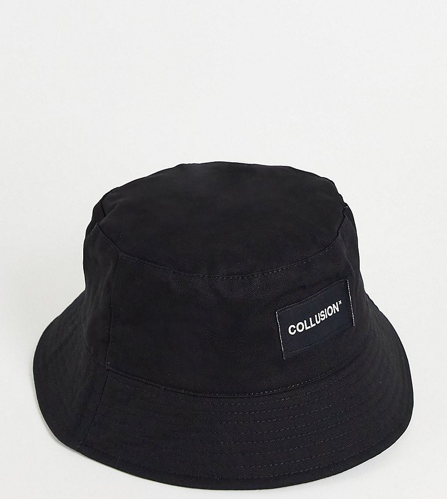 Unisex - Cappello da pescatore con etichetta con logo - Collusion - Modalova