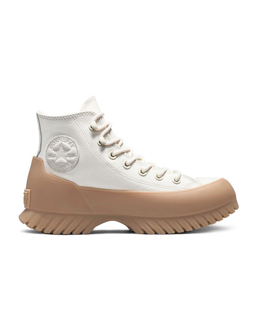 Chuck Taylor All Star Hi Lugged 2.0 - Sneakers stile stivaletto in pelle color crema con suola in gomma - Converse - Modalova