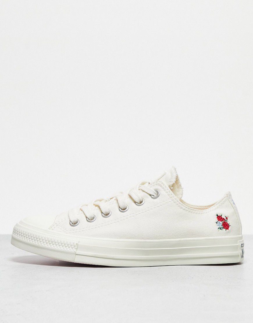 Chuck Taylor All Star - Sneakers bianche con ricamo floreale - Converse - Modalova