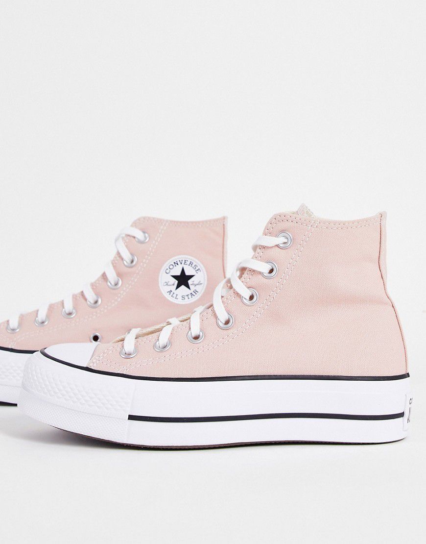 Chuck Taylor Lift Hi - Sneakers rosa con suola platform - Converse - Modalova