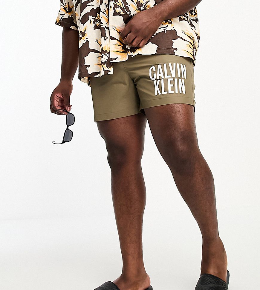 Big & Tall - Intense Power - Pantaloncini da bagno color ortica - Calvin Klein - Modalova