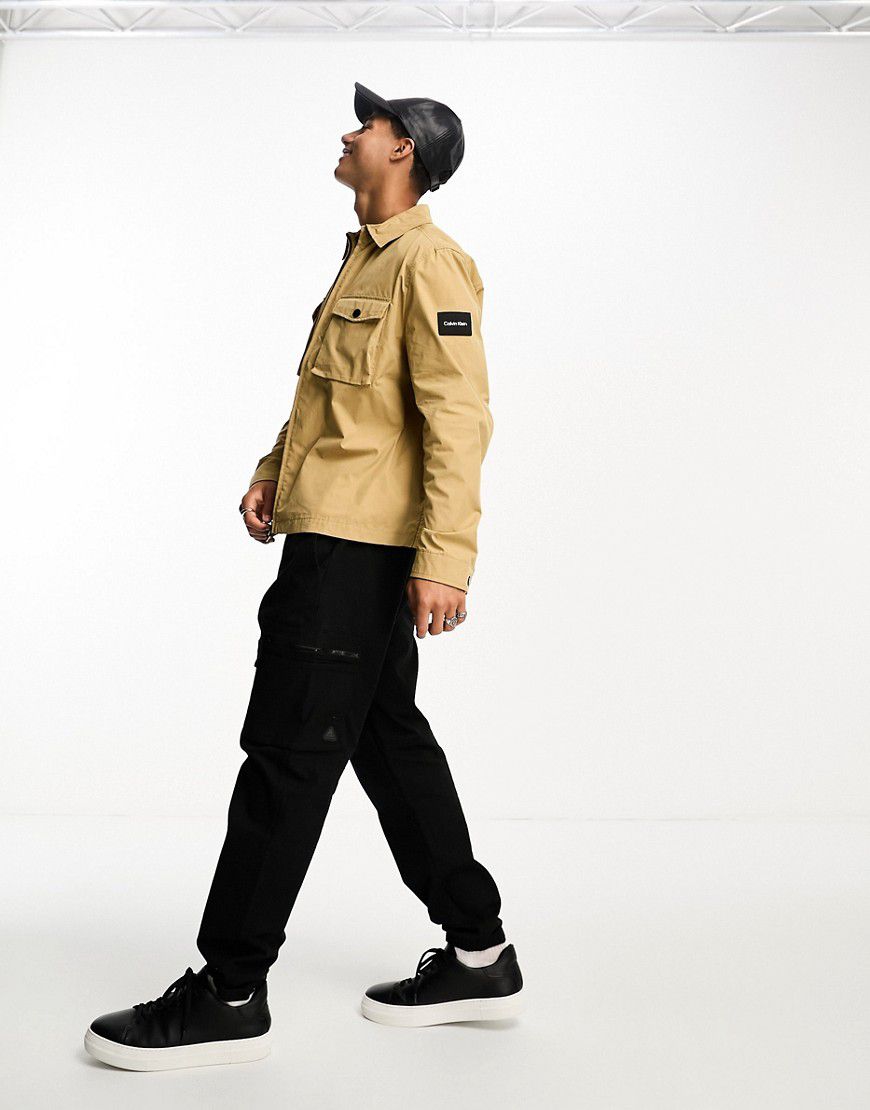 Camicia giacca leggera kaki - Calvin Klein - Modalova