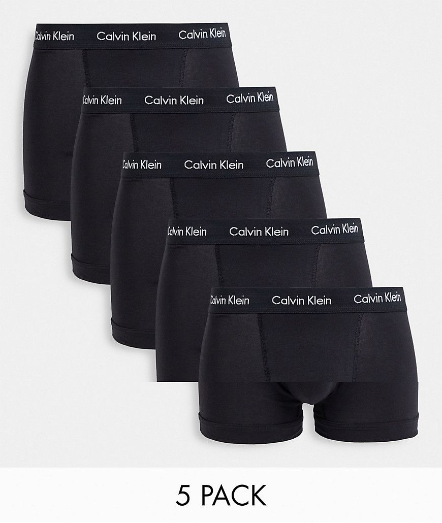 Cotton Stretch - Confezione da 5 boxer aderenti neri - Calvin Klein - Modalova