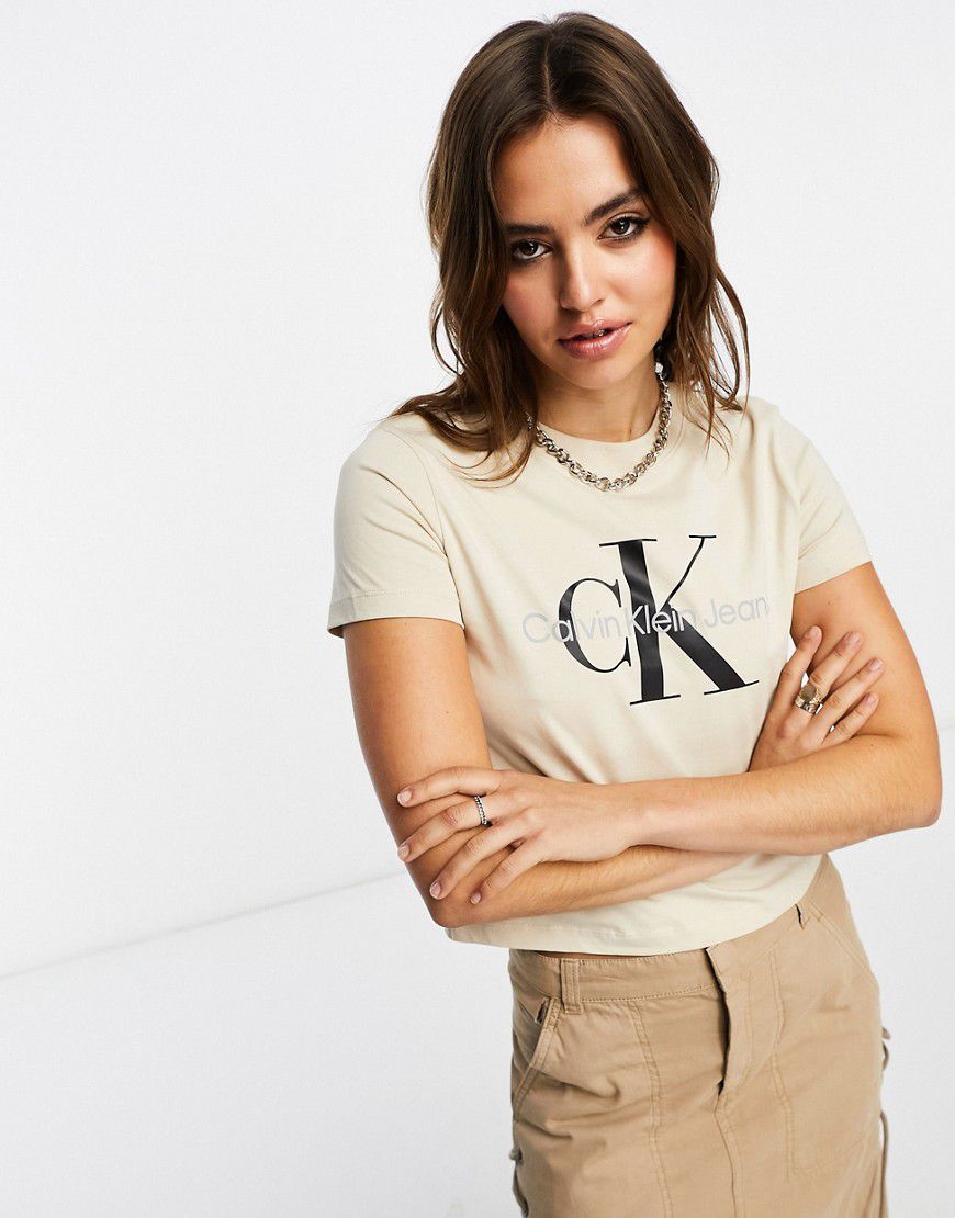 T-shirt mini beige - Calvin Klein Jeans - Modalova