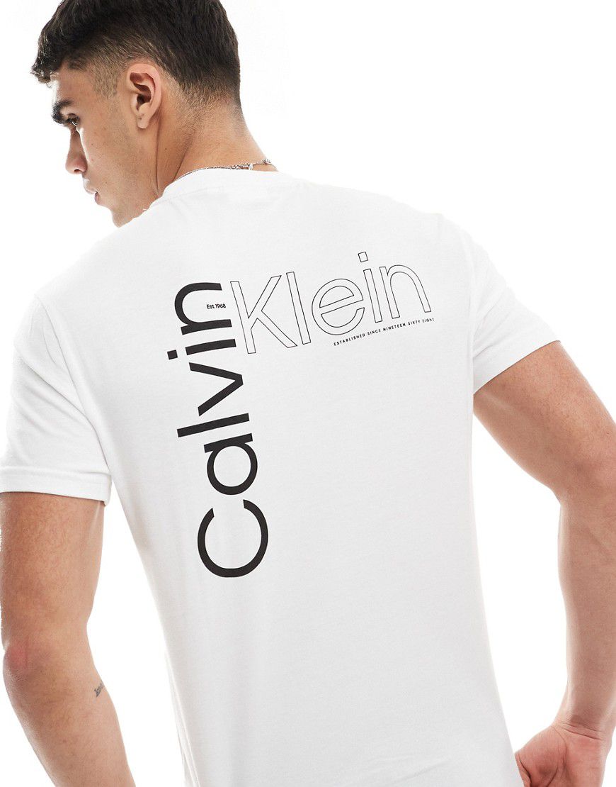 T-shirt bianca con logo sul retro - Calvin Klein - Modalova