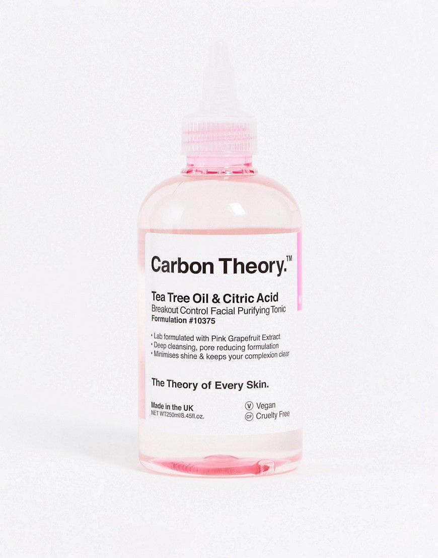 Tonico viso purificante anti-imperfezioni con olio di tea tree e acido citrico 250 ml - Carbon Theory - Modalova