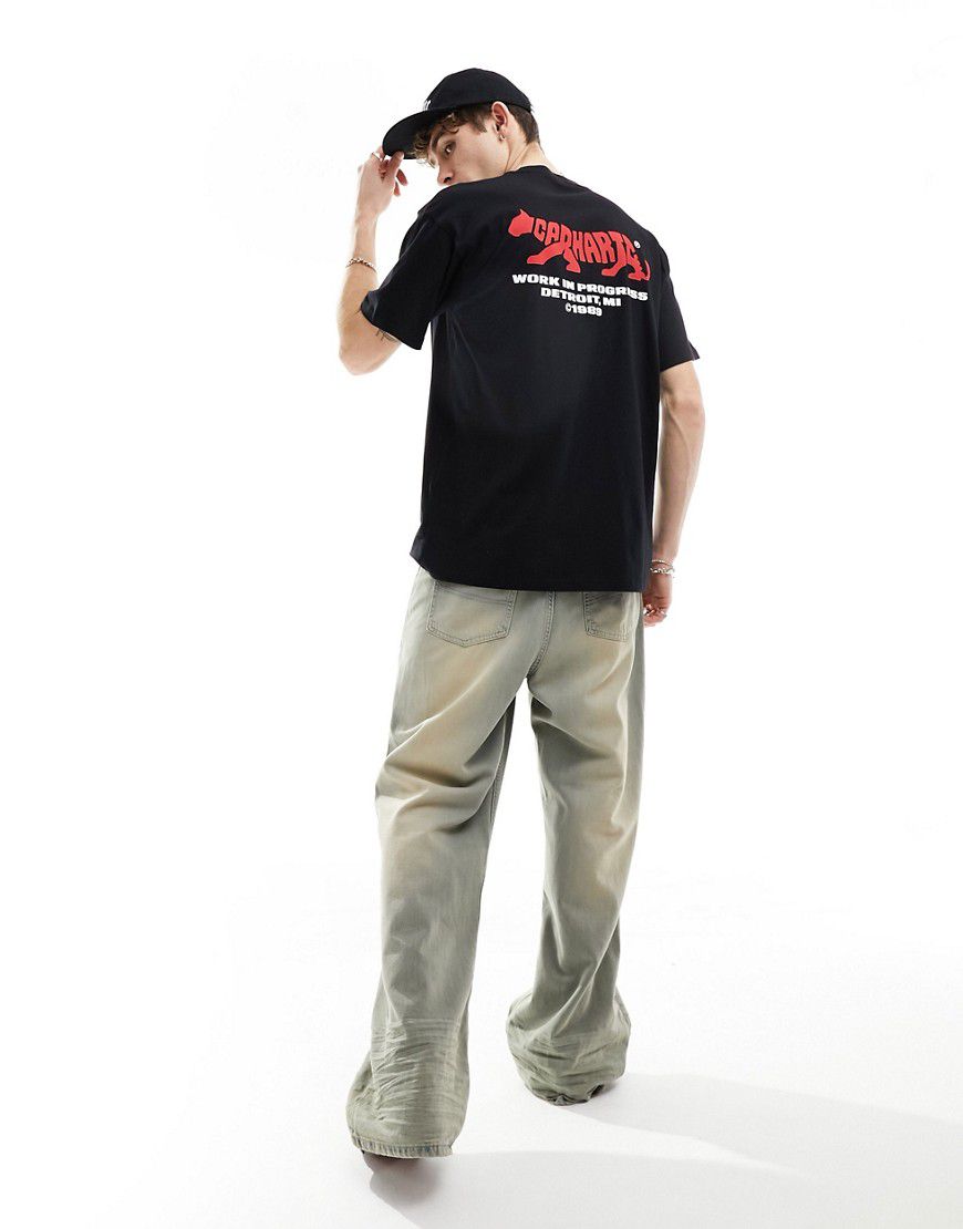 Rocky - T-shirt nera con stampa sul retro - Carhartt WIP - Modalova