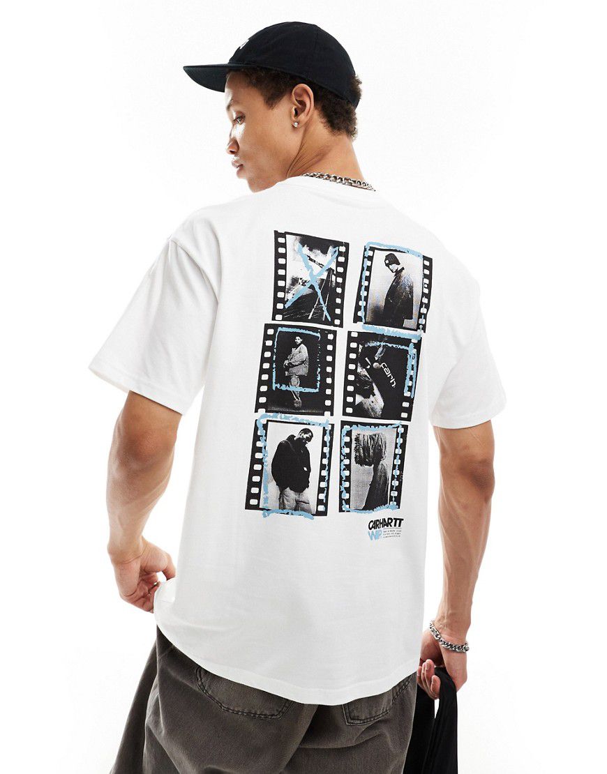 T-shirt bianca con stampa "Contact Sheet" sul retro - Carhartt WIP - Modalova