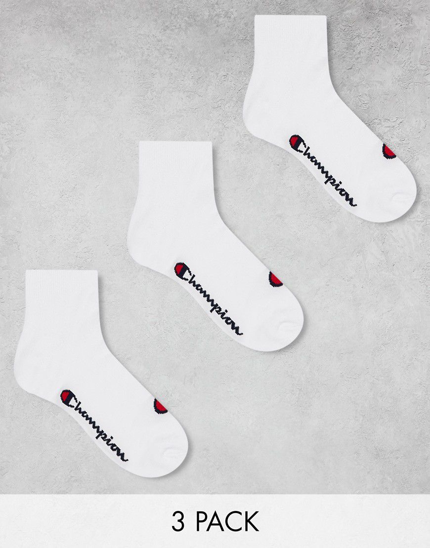 Confezione da 3 paia di calzini alla caviglia bianchi - Champion - Modalova