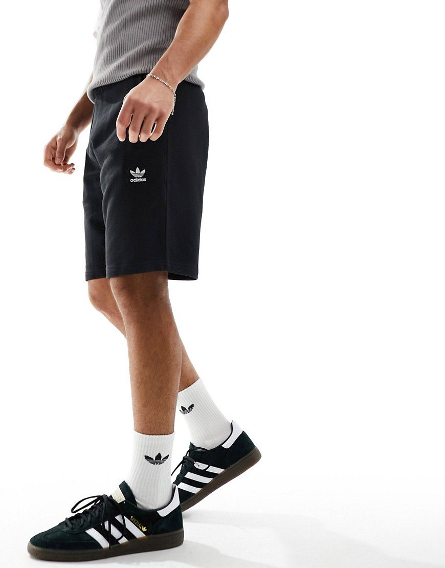 Trefoil Essentials - Pantaloncini neri con logo - adidas Originals - Modalova