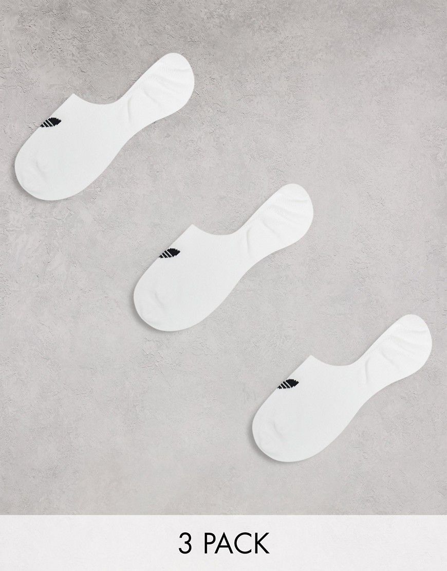 Adicolor - Confezione da 3 paia di fantasmini bianchi con trifoglio - adidas Originals - Modalova