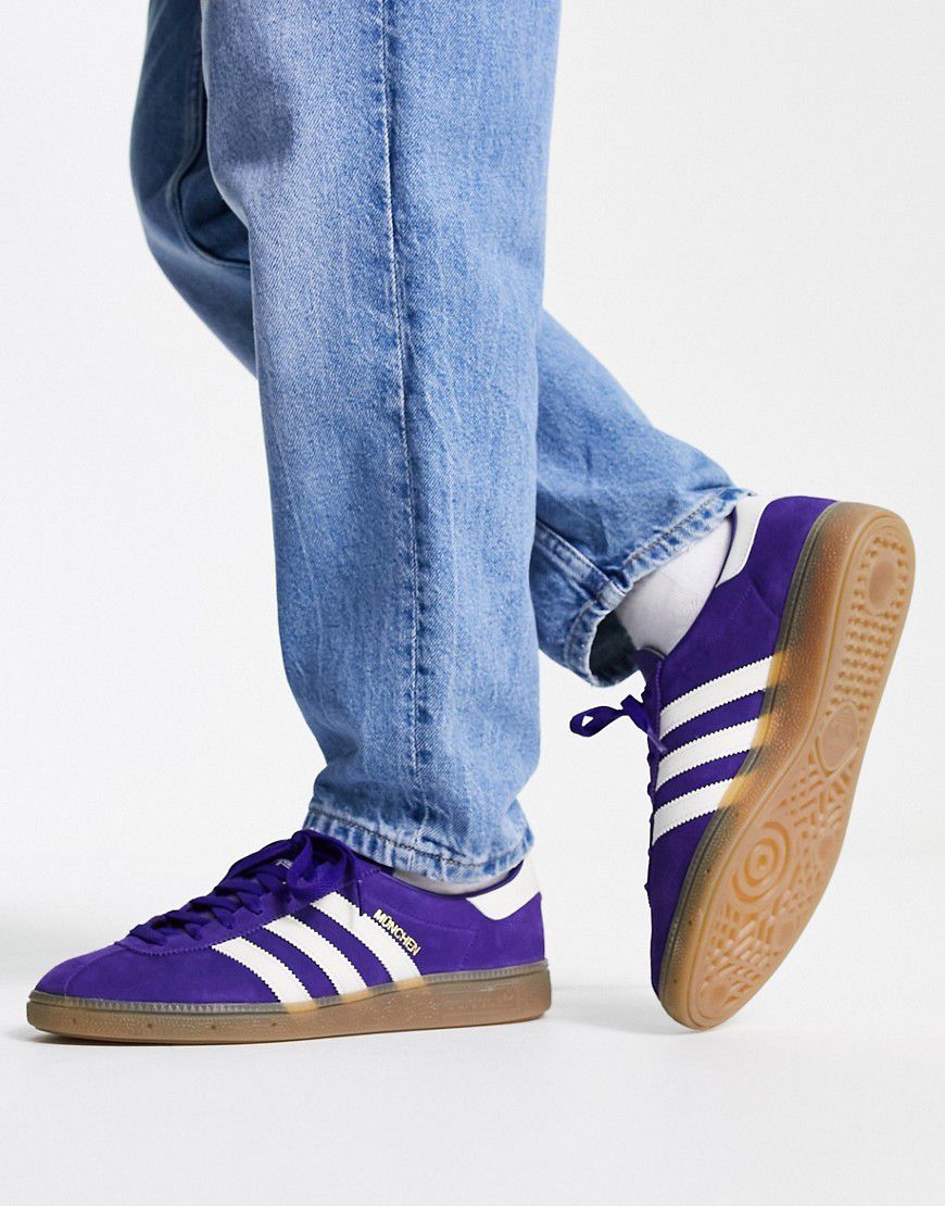 Munchen - Sneakers viola con suola in gomma - NAVY - adidas Originals - Modalova