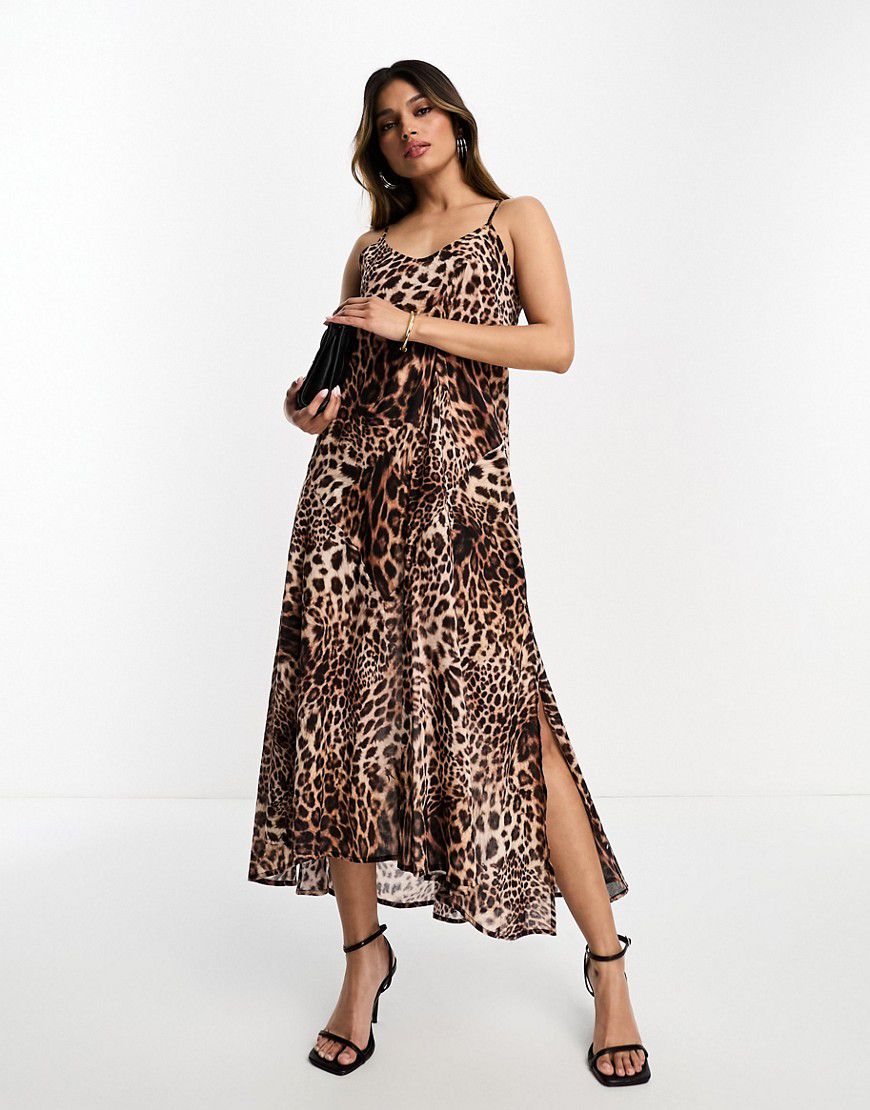Essie Evita - Vestito lungo leopardato - AllSaints - Modalova