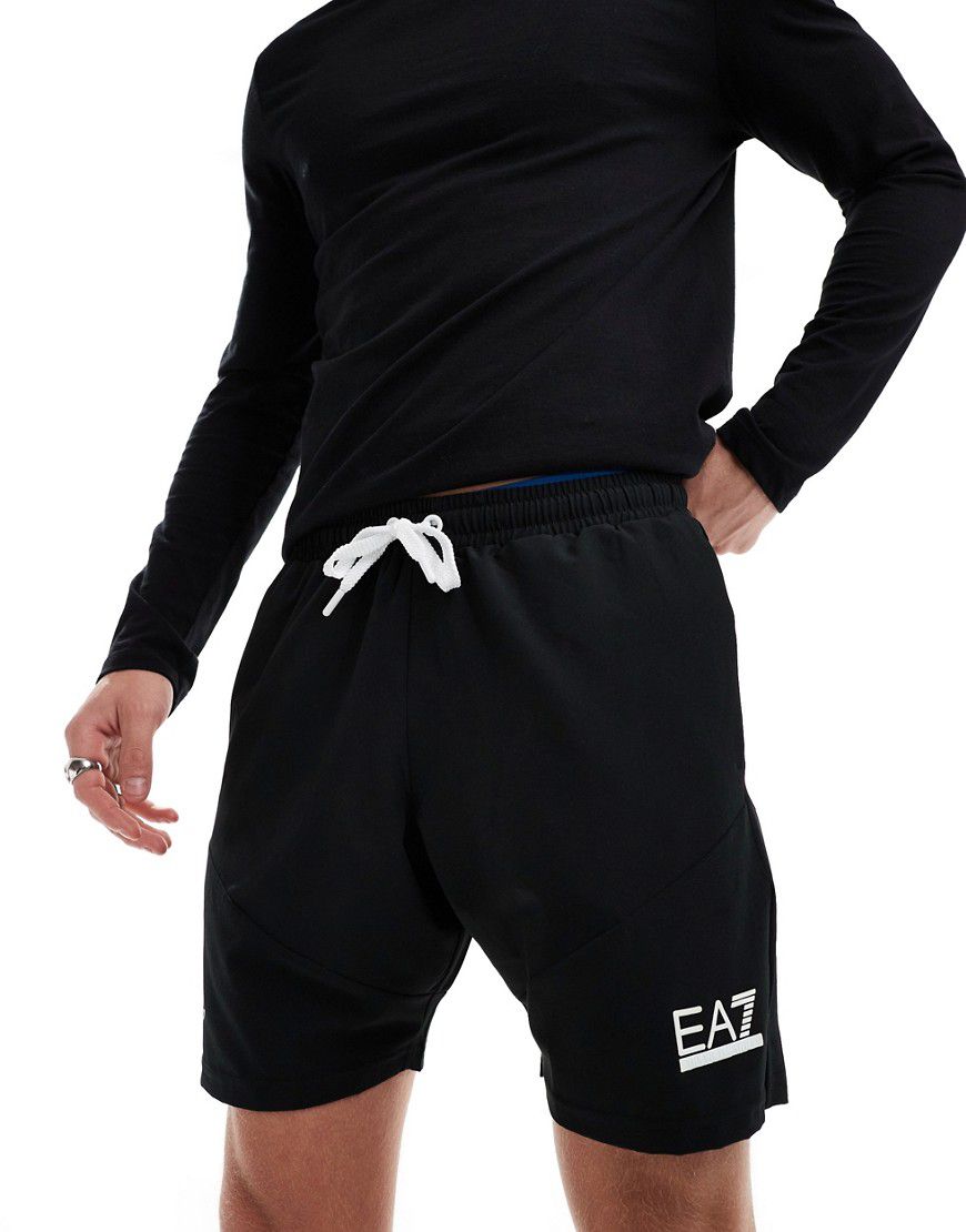 Armani - - Pantaloncini neri con logo - EA7 - Modalova